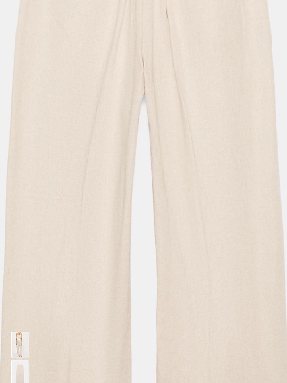 Zara Linen Straight Leg Pants - NEW WITH TAGS - Picture 6 of 7